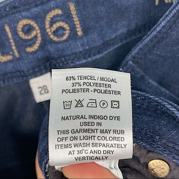 DL1961 Womens Angel Mid Rise Skinny Jeans Dark Wash Stretch Fading Size 28 - Picture 14 of 14